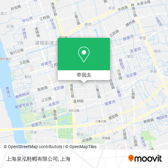 上海泉泓鞋帽有限公司地图