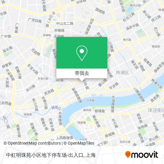 中虹明珠苑小区地下停车场-出入口地图