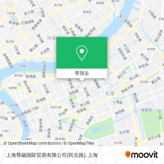 上海尊融国际贸易有限公司(民生路)地图