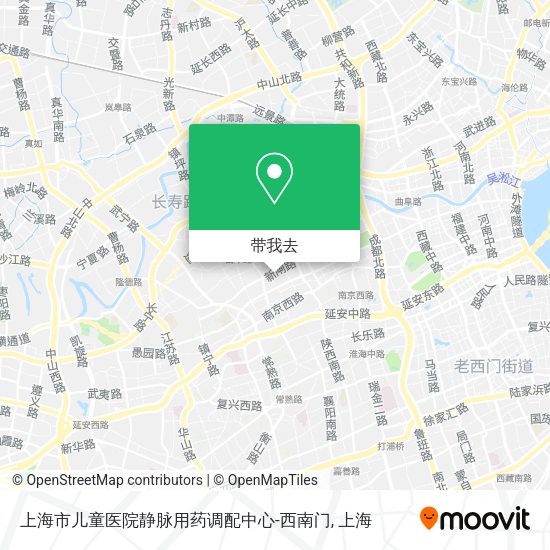 上海市儿童医院静脉用药调配中心-西南门地图