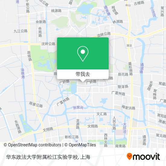 华东政法大学附属松江实验学校地图