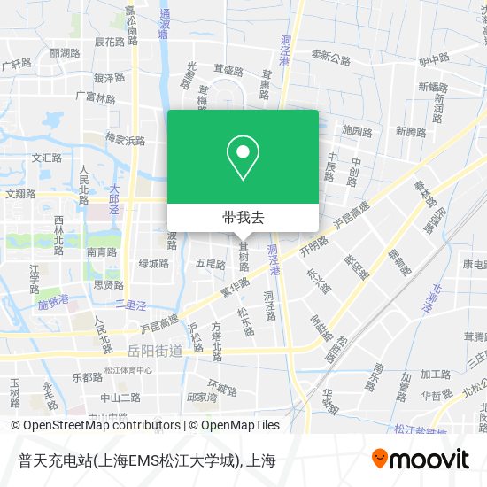 普天充电站(上海EMS松江大学城)地图