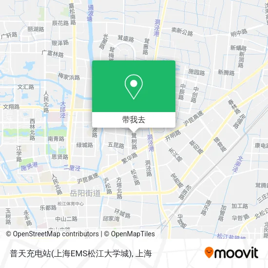 普天充电站(上海EMS松江大学城)地图