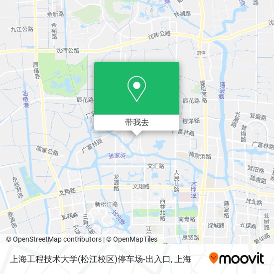 上海工程技术大学(松江校区)停车场-出入口地图