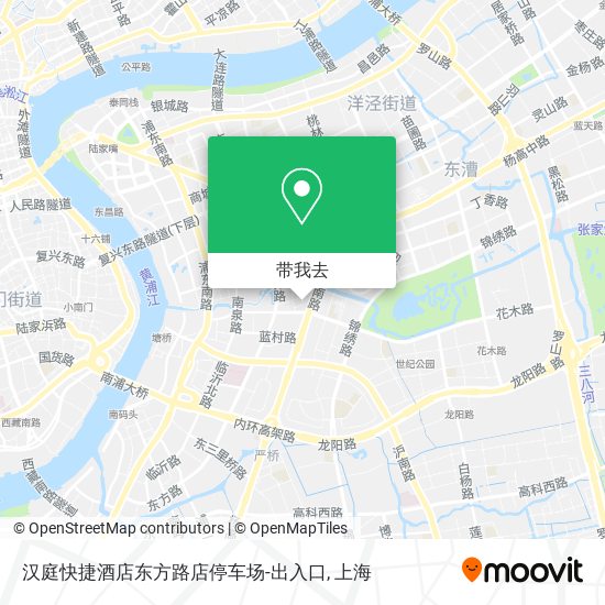 汉庭快捷酒店东方路店停车场-出入口地图