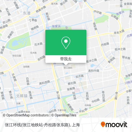 张江环线(张江地铁站-丹桂路张东路)地图