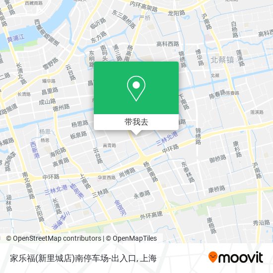 家乐福(新里城店)南停车场-出入口地图