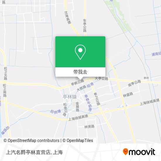 上汽名爵亭林直营店地图