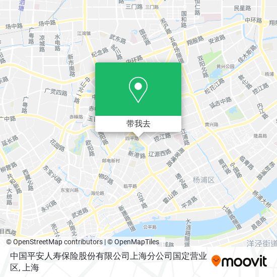 中国平安人寿保险股份有限公司上海分公司国定营业区地图