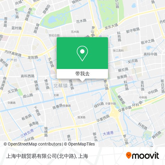上海中靓贸易有限公司(北中路)地图
