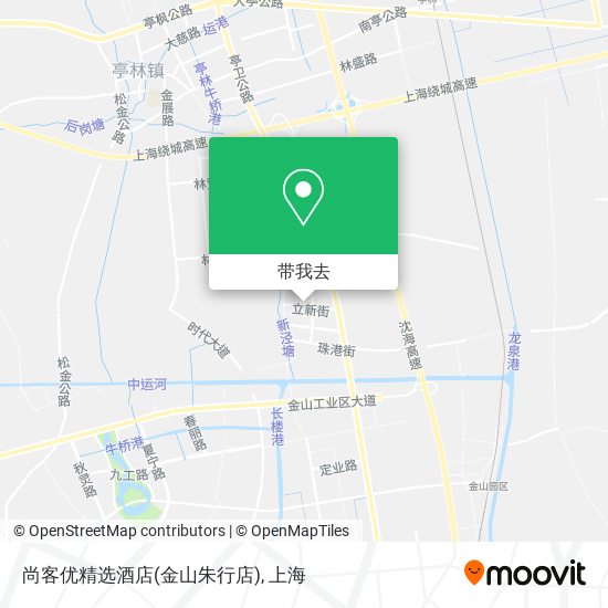 尚客优精选酒店(金山朱行店)地图