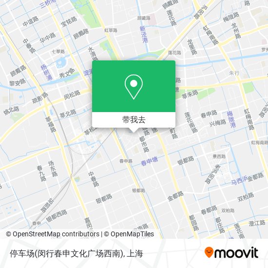停车场(闵行春申文化广场西南)地图