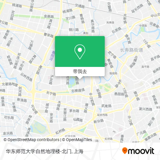 华东师范大学自然地理楼-北门地图
