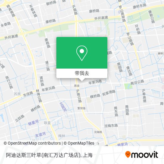 阿迪达斯三叶草(南汇万达广场店)地图