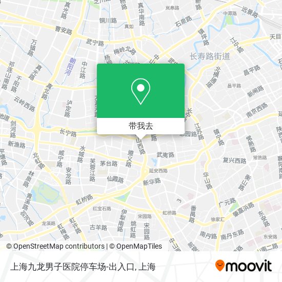 上海九龙男子医院停车场-出入口地图