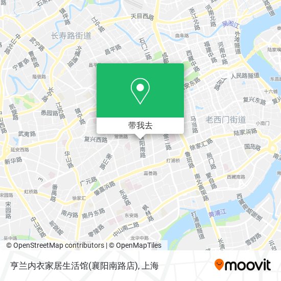 亨兰内衣家居生活馆(襄阳南路店)地图