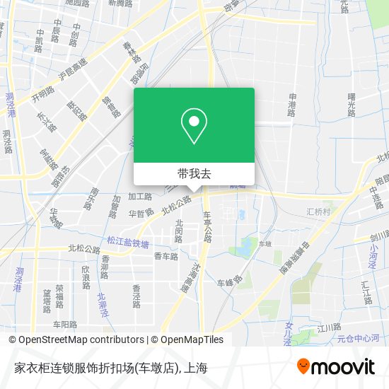 家衣柜连锁服饰折扣场(车墩店)地图