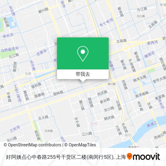 好阿姨点心中春路255号干货区二楼(南闵行5区)地图