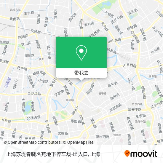 上海苏堤春晓名苑地下停车场-出入口地图