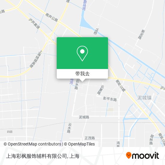 上海彩枫服饰辅料有限公司地图