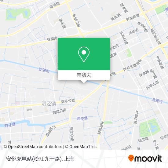 安悦充电站(松江九干路)地图