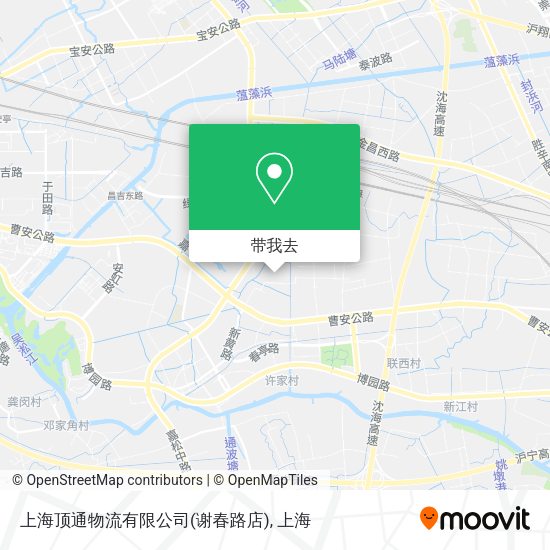 上海顶通物流有限公司(谢春路店)地图