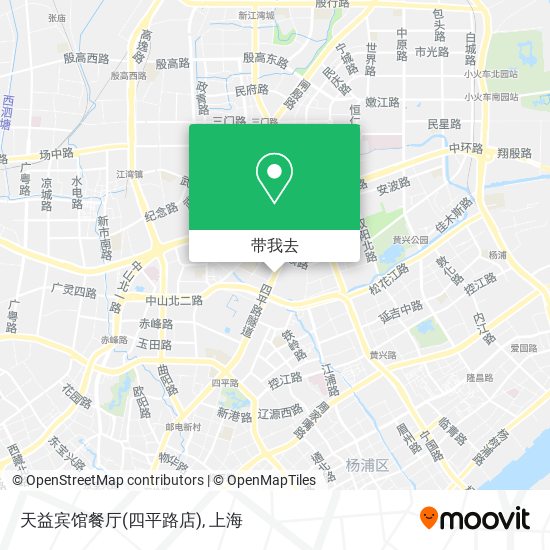 天益宾馆餐厅(四平路店)地图