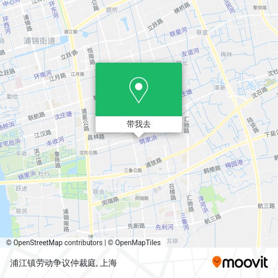 浦江镇劳动争议仲裁庭地图