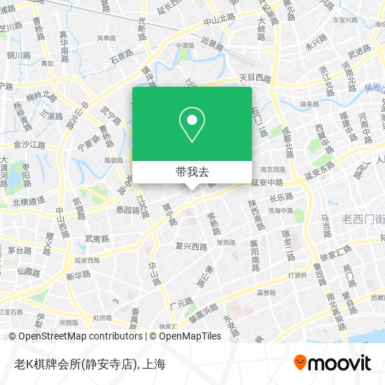 老K棋牌会所(静安寺店)地图