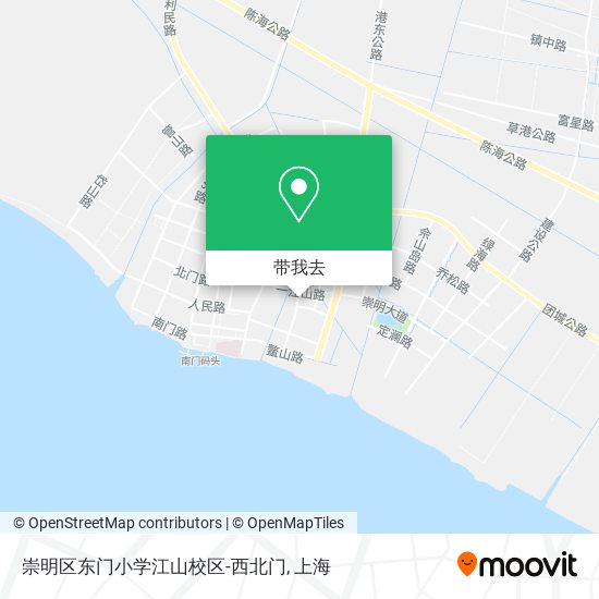 崇明区东门小学江山校区-西北门地图