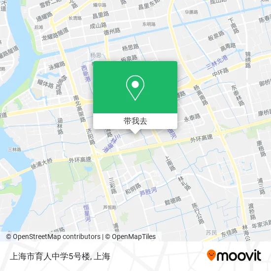 上海市育人中学5号楼地图