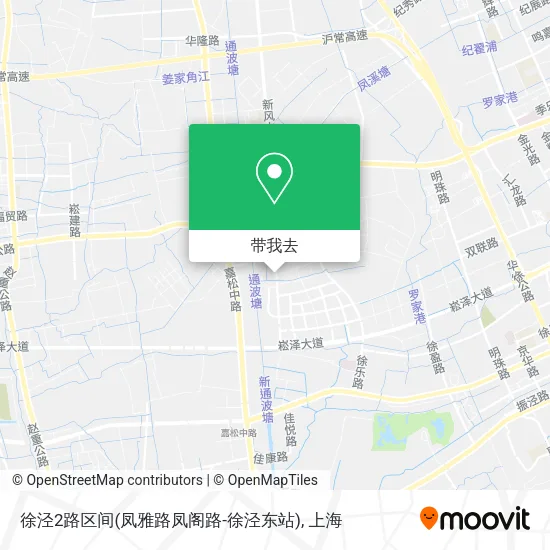 徐泾2路区间(凤雅路凤阁路-徐泾东站)地图