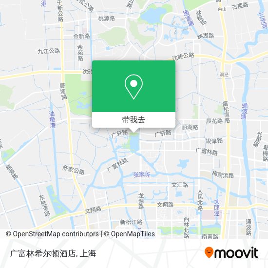 广富林希尔顿酒店地图