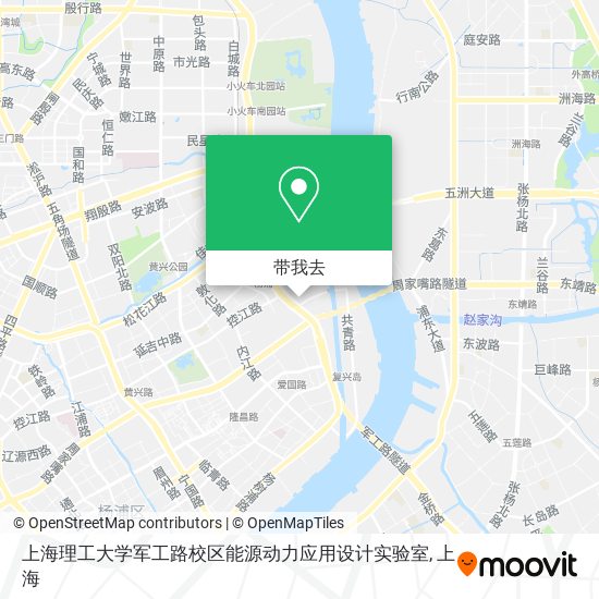 上海理工大学军工路校区能源动力应用设计实验室地图
