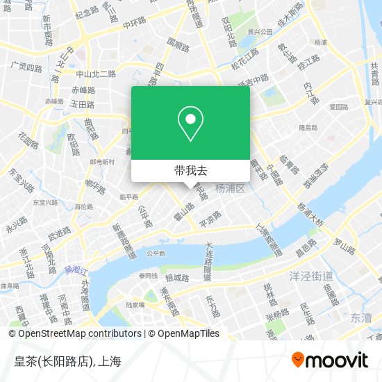 皇茶(长阳路店)地图