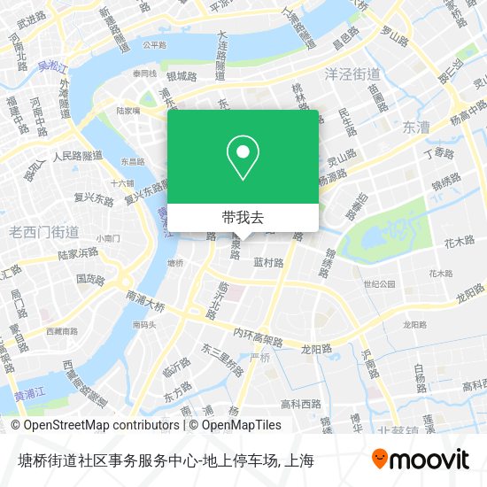 塘桥街道社区事务服务中心-地上停车场地图