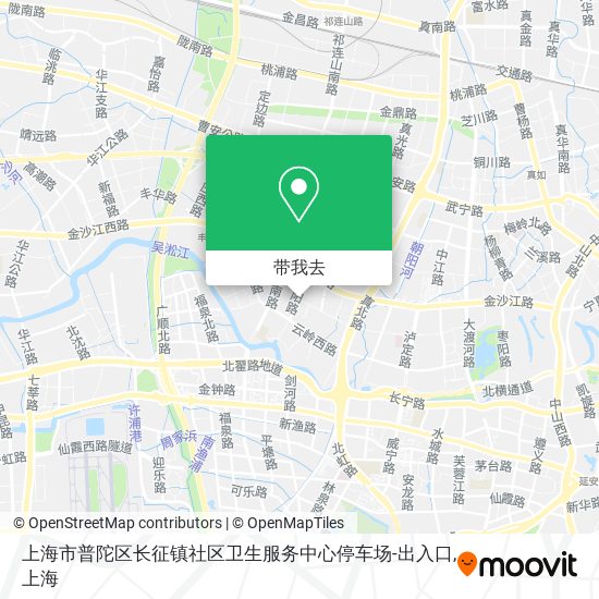上海市普陀区长征镇社区卫生服务中心停车场-出入口地图