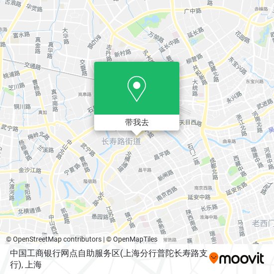 中国工商银行网点自助服务区(上海分行普陀长寿路支行)地图