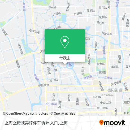 上海立诗顿宾馆停车场-出入口地图