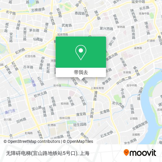 无障碍电梯(宜山路地铁站5号口)地图