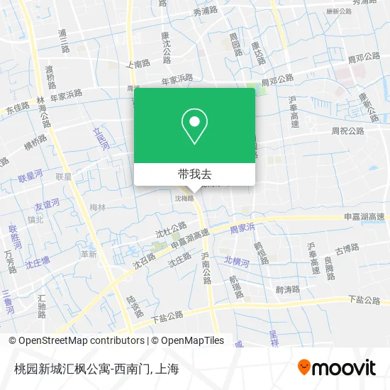 桃园新城汇枫公寓-西南门地图