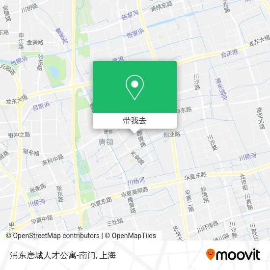 浦东唐城人才公寓-南门地图