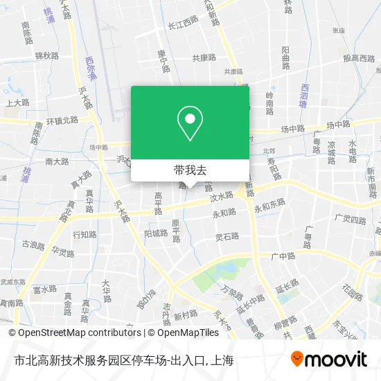 市北高新技术服务园区停车场-出入口地图