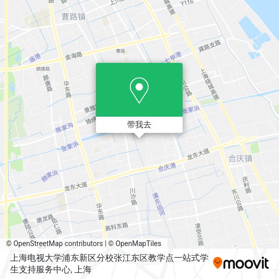 上海电视大学浦东新区分校张江东区教学点一站式学生支持服务中心地图