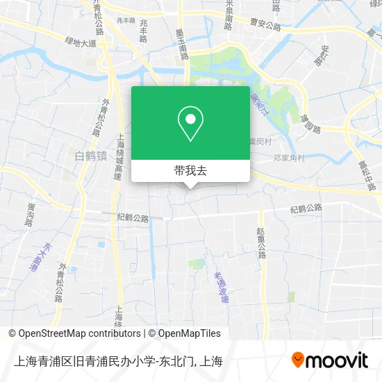 上海青浦区旧青浦民办小学-东北门地图