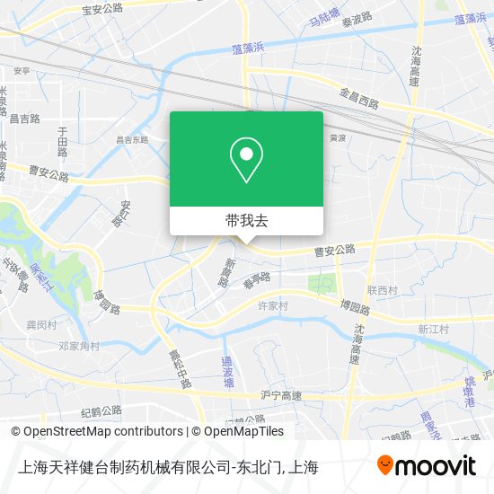 上海天祥健台制药机械有限公司-东北门地图