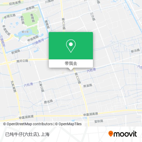 已纯牛仔(六灶店)地图