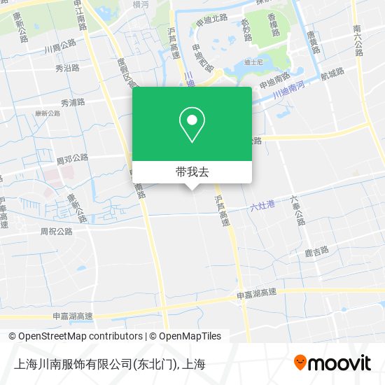 上海川南服饰有限公司(东北门)地图