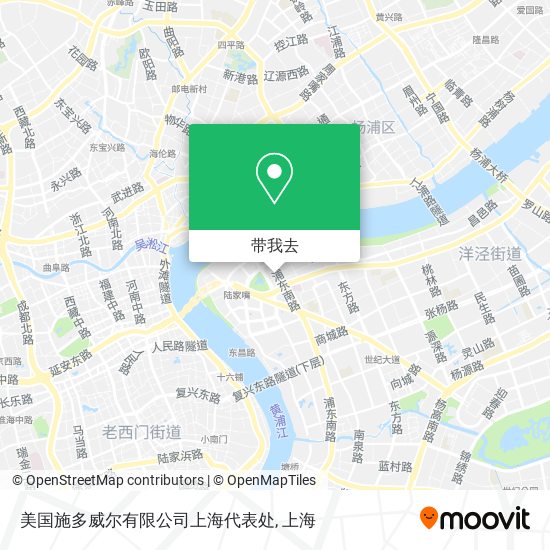 美国施多威尔有限公司上海代表处地图