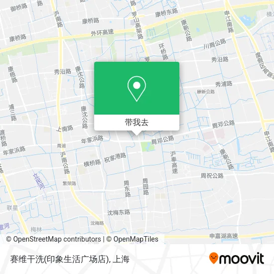 赛维干洗(印象生活广场店)地图